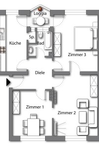 Wohnung vom Typ 4